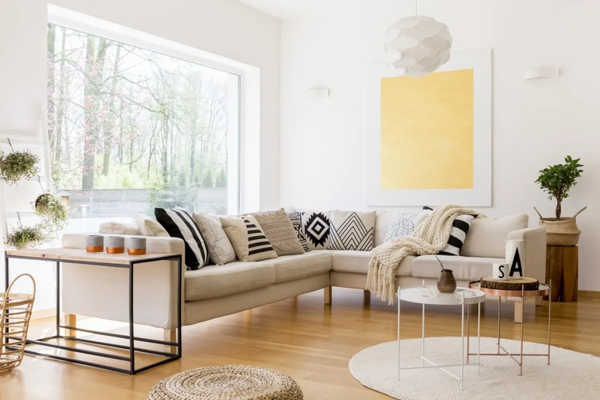 ديكور رائق يميز غرفة المعيشة 