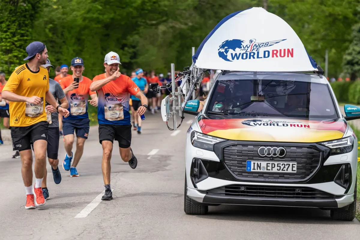سباق وينغز فور لايف العالمي. الصورة من الحساب الرسمي لـWings for Life World Run على منصة x