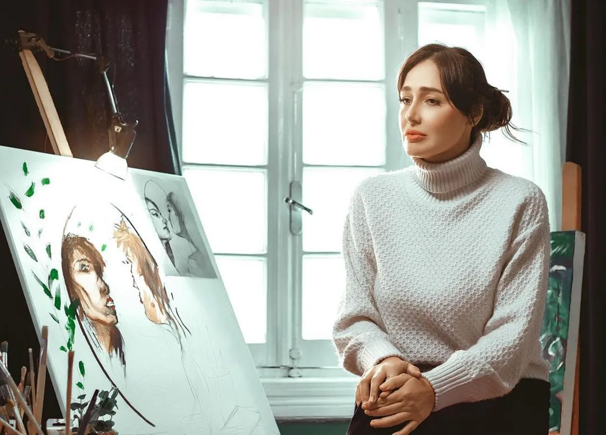 حلا شيحة من كواليس مسلسل امبراطورية ميم - الصورة من حساب حلا شيحة على انستغرام