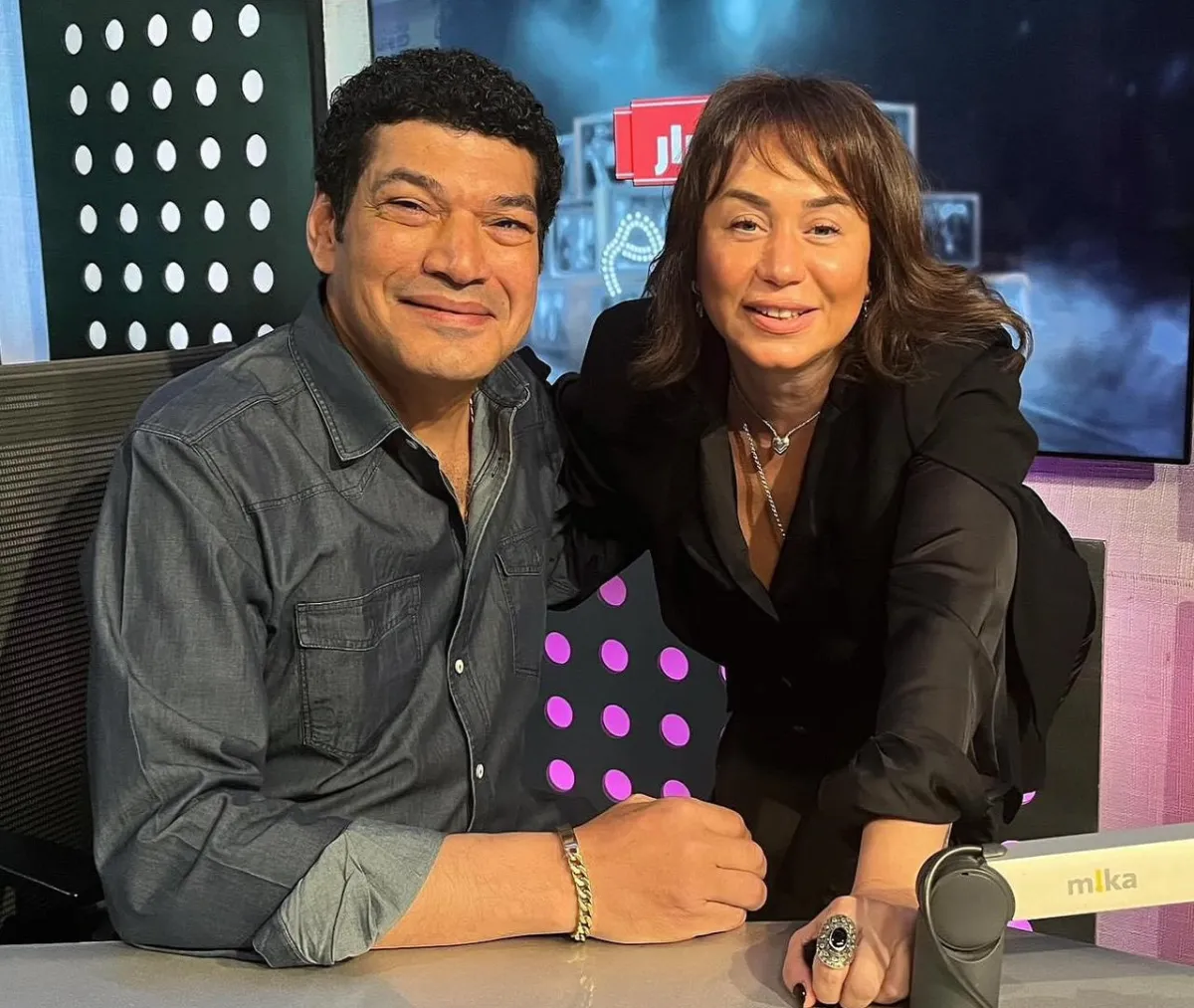 باسم سمرة وإنجي علي- الصورة من المكتب الإعلامى لنجوم إف إم