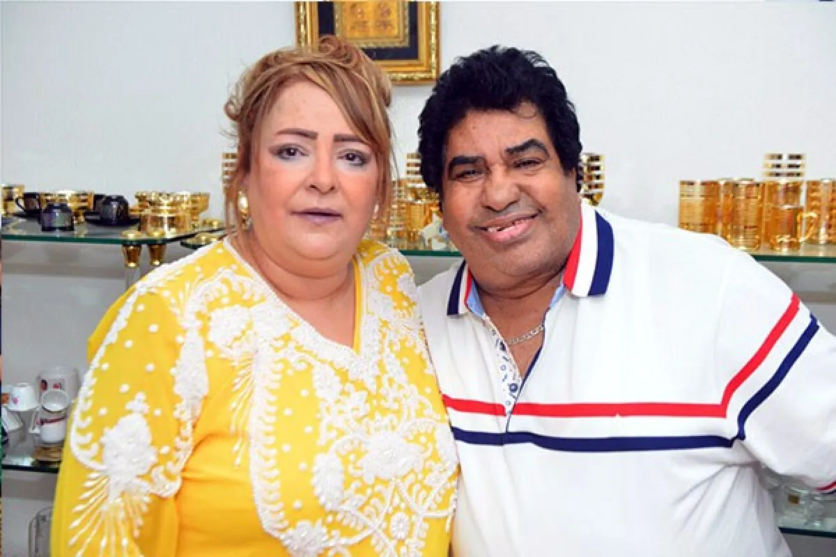 أحمد عدوية و زوجته السيدة ونيسة أحمد- صورة أرشيفية