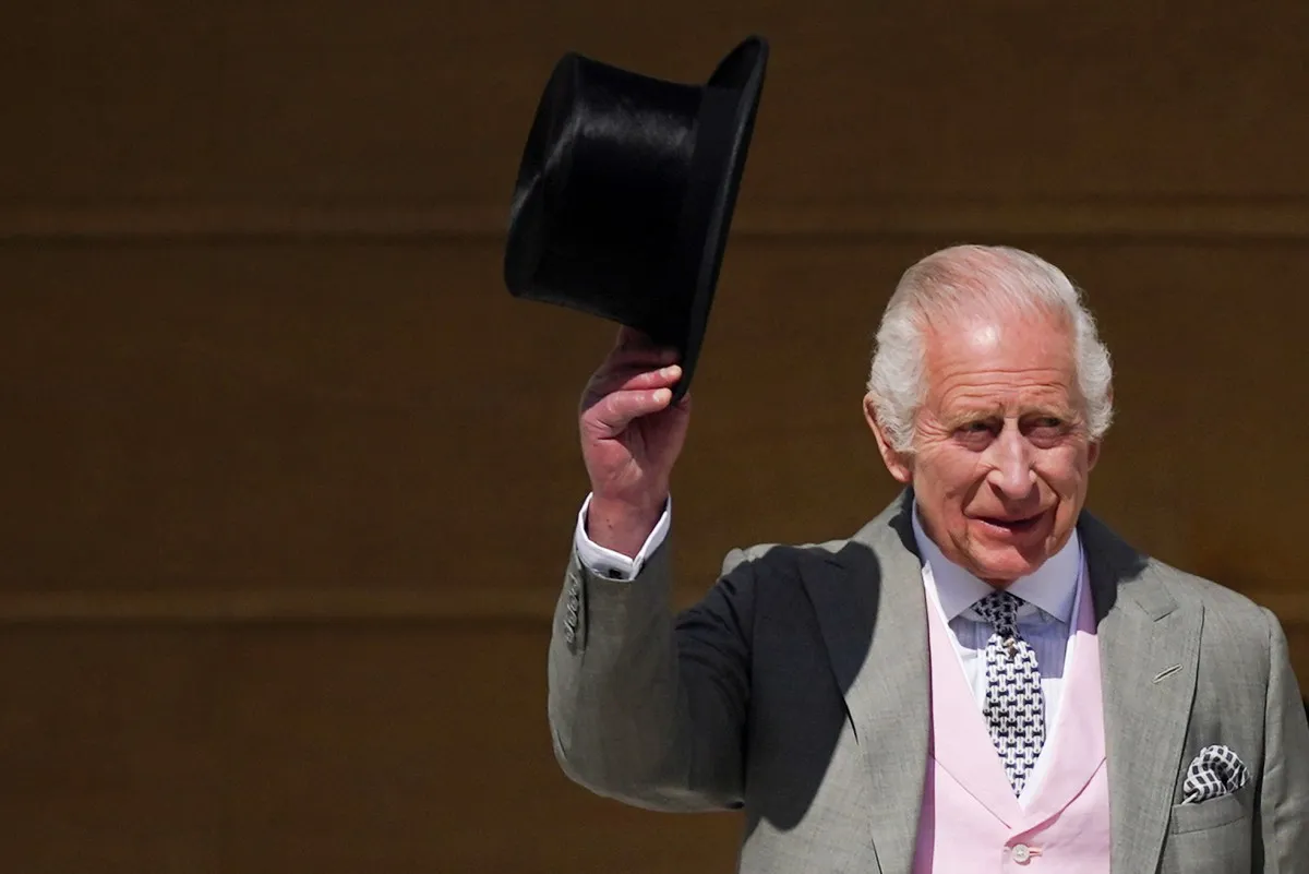 الملك تشارلزKing CharlesI في حفل الحديقة (مصدر الصورة : Yui Mok / POOL / AFP)