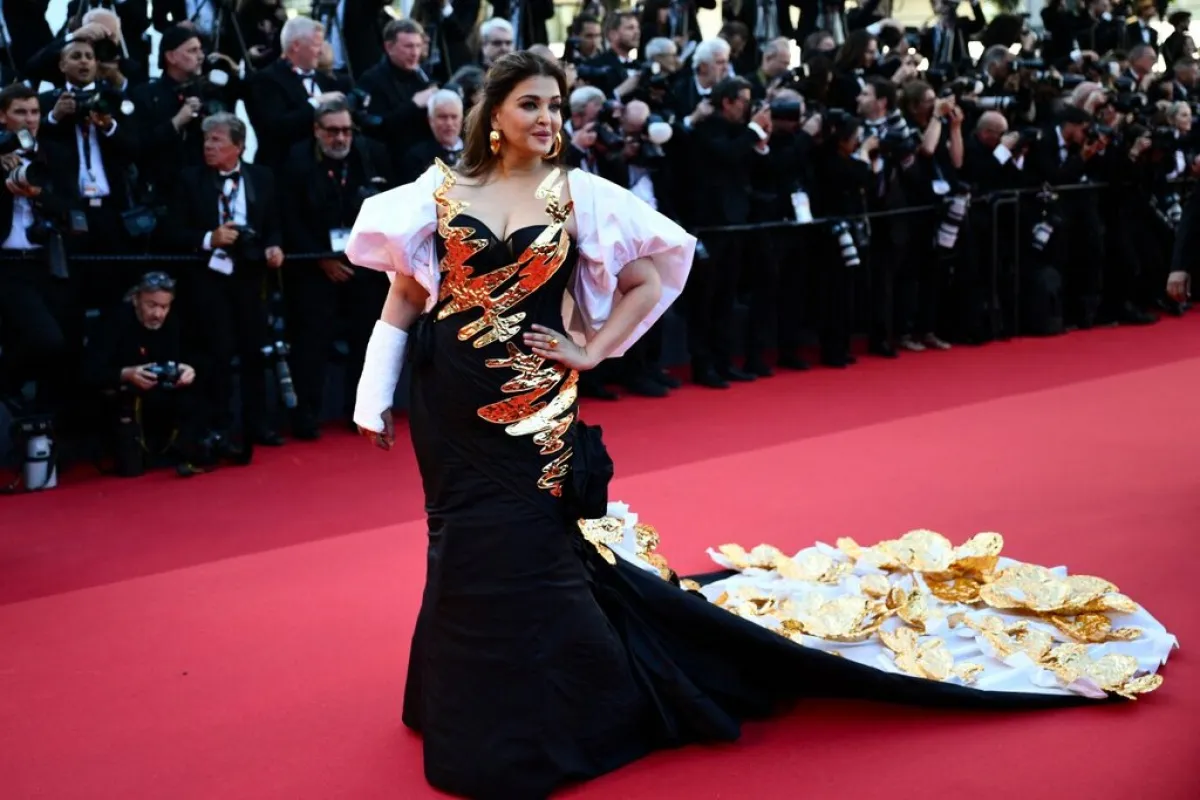 آيشواريا راي Aishwarya Rai في مهرجان كان السينمائي 2024 (مصدر الصورة: CHRISTOPHE SIMON / AFP)