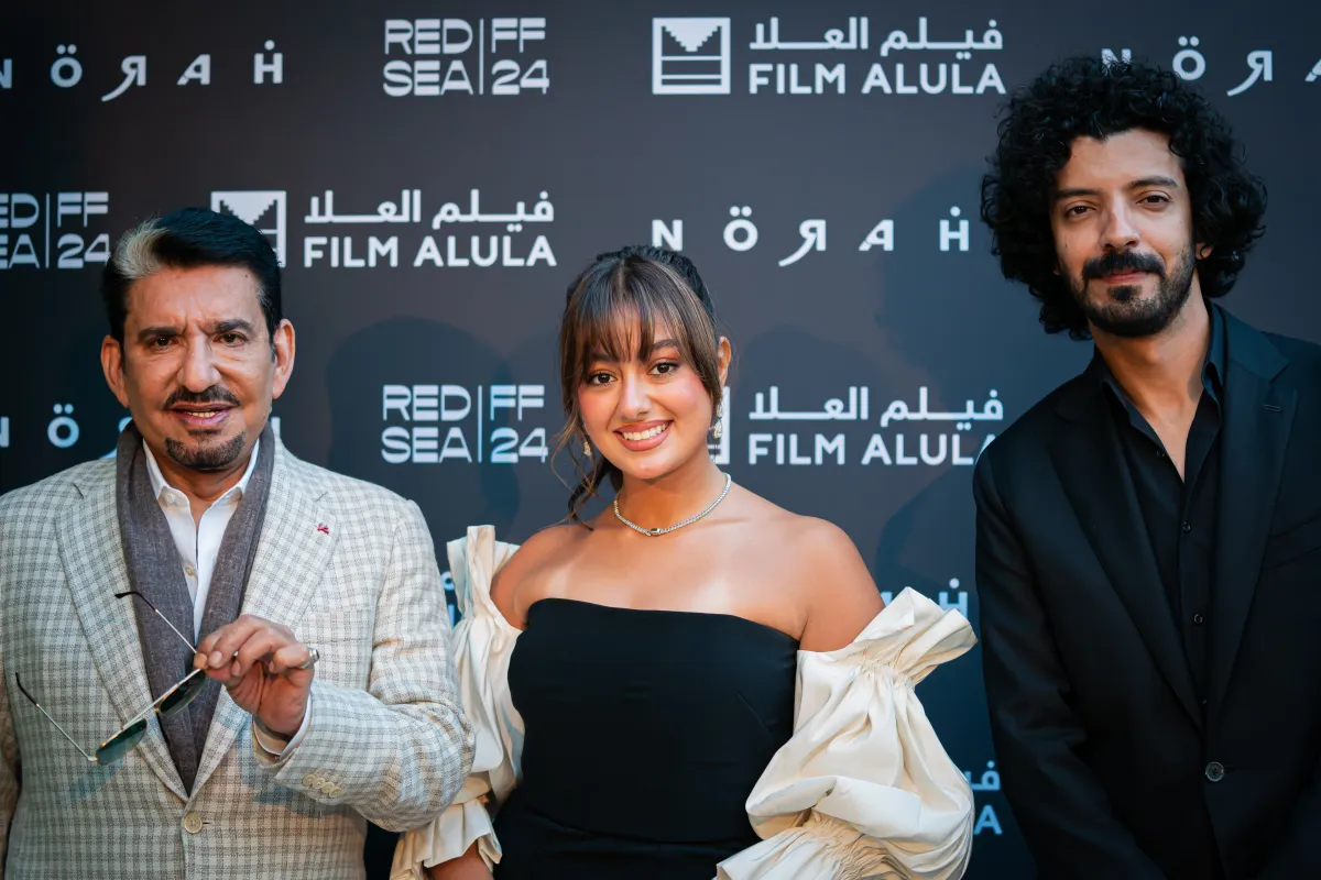 أبطال فيلم نورة من احتفالية فيلم العلا في مهرجان كان - تصوير يوسف بوهوش