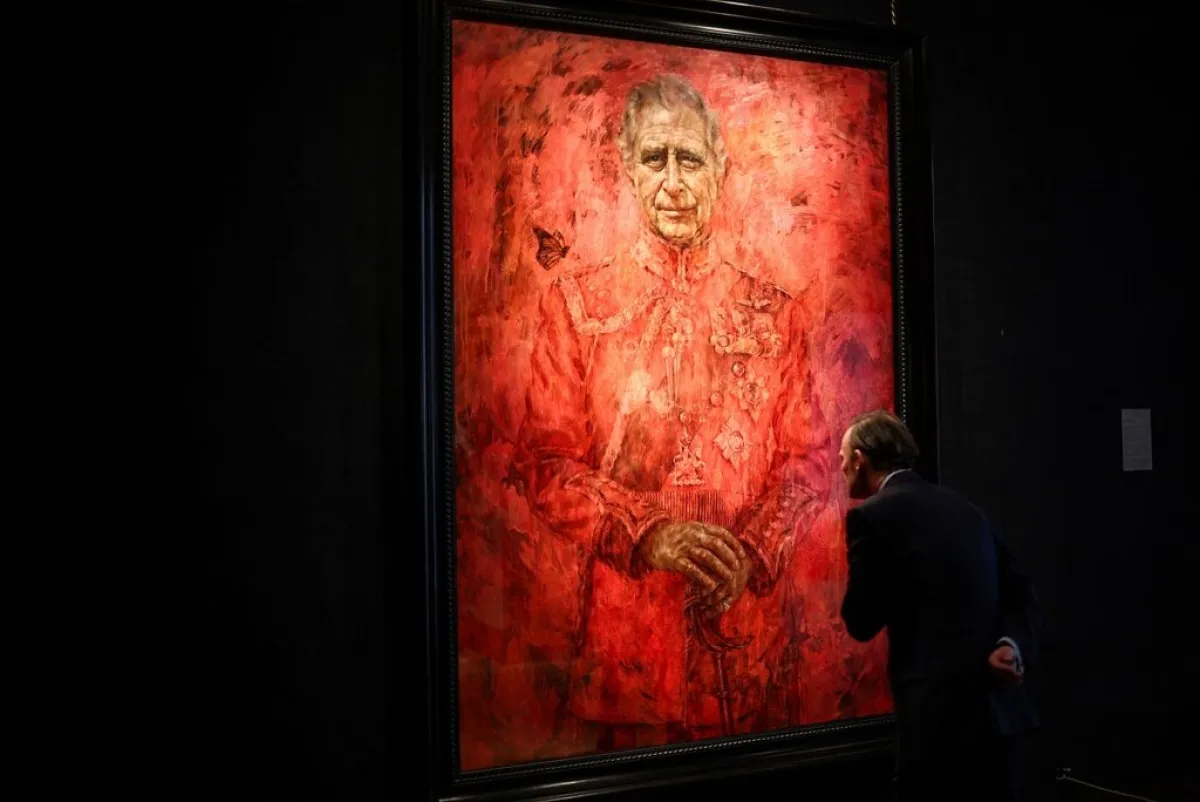 بورتريه الملك تشارلز الثالث portrait of King Charles III (مصدر الصورة: HENRY NICHOLLS / AFP)