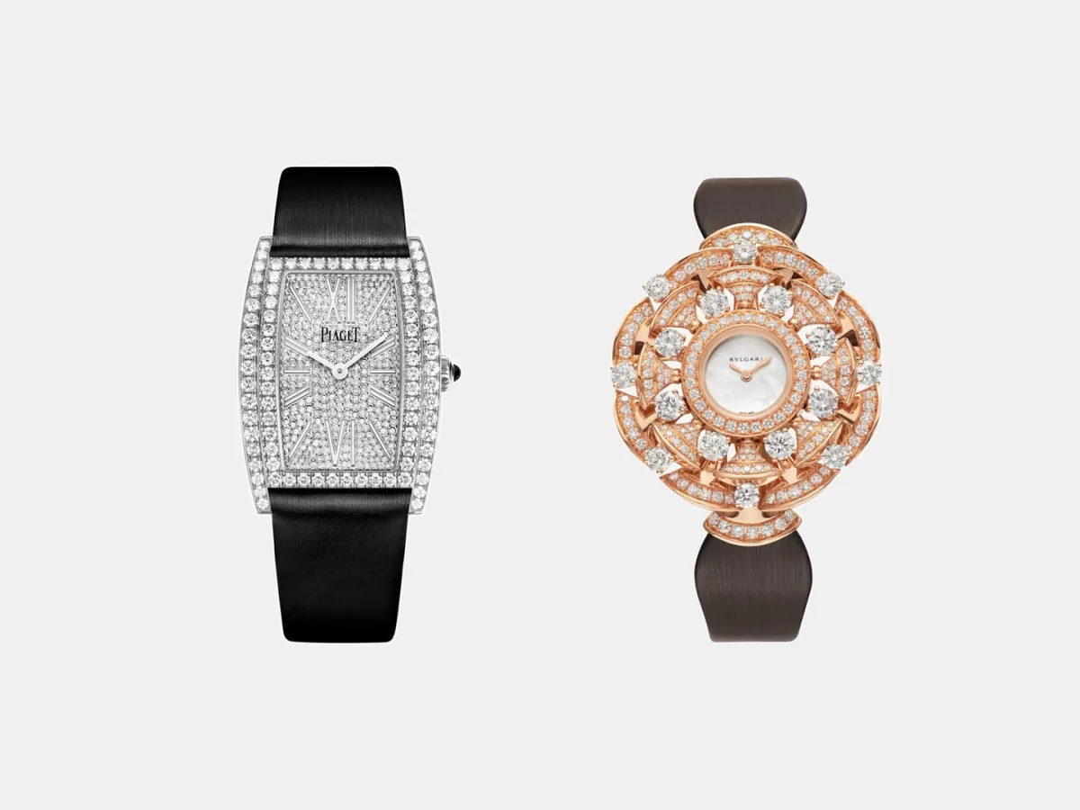 ساعات بأساور ساتان