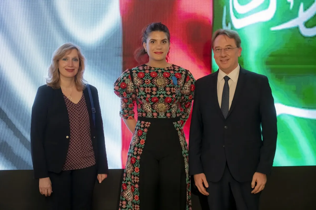  السعودية ميادة بدر تحصد وسام الاستحقاق الوطني برتبة فارس من فرنسا - الصورة من حساب سفير فرنسا بالمملكة على إكس