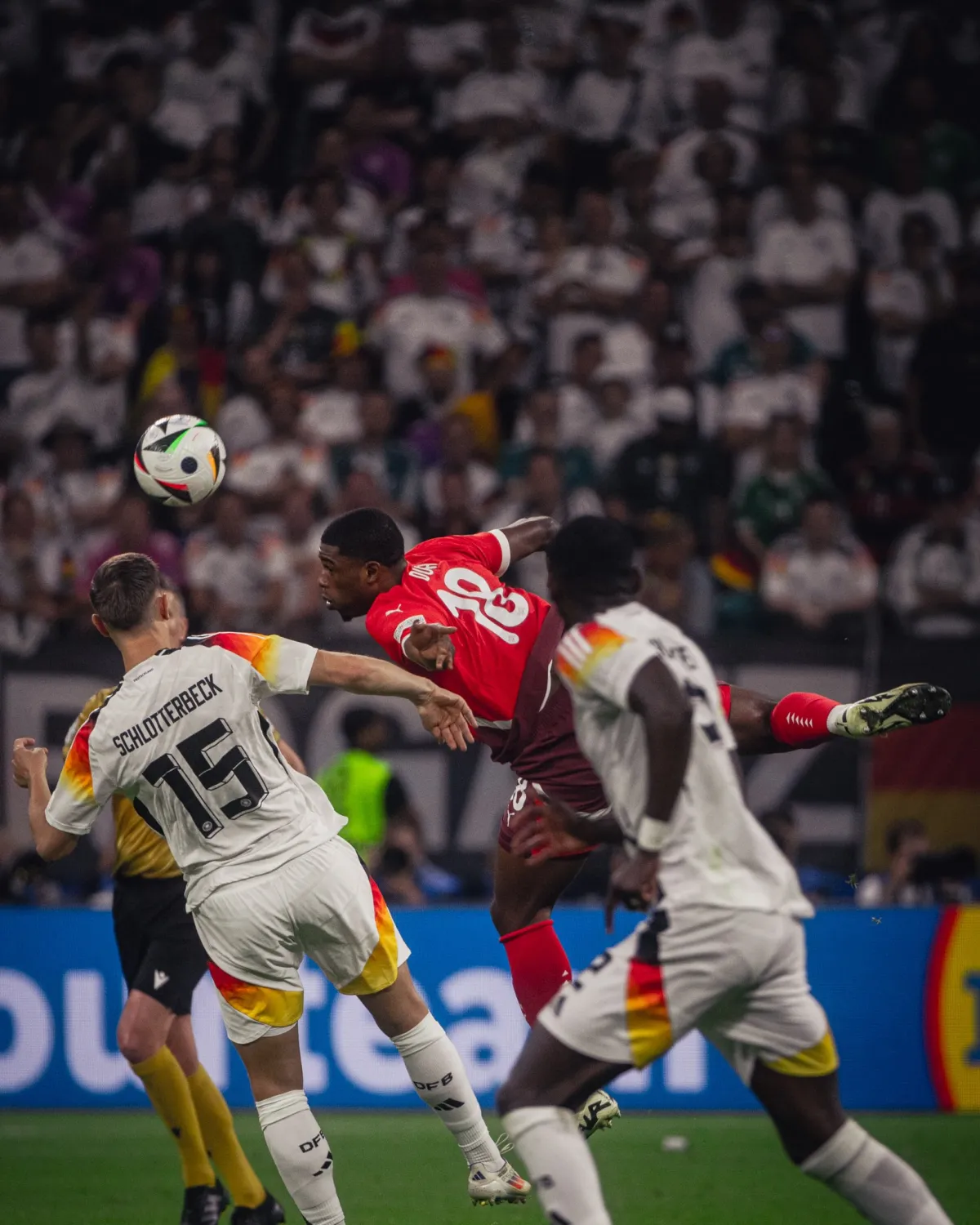 مباراة ألمانيا وسويسرا- الصورة من حساب منتخب سويسرا على منصة إكس 