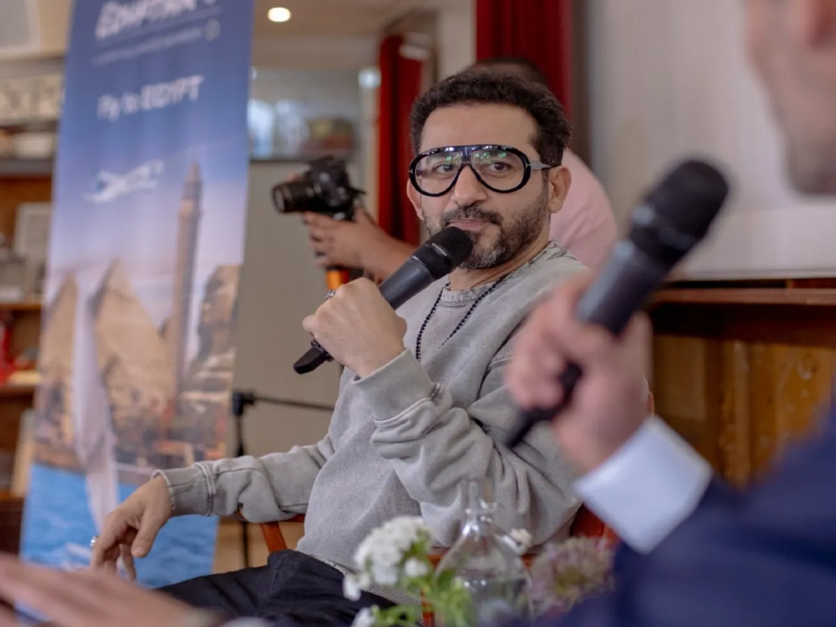 أحمد حلمي من ندوته بمهرجان روتردام- الصورة من المكتب الإعلامي للمهرجان