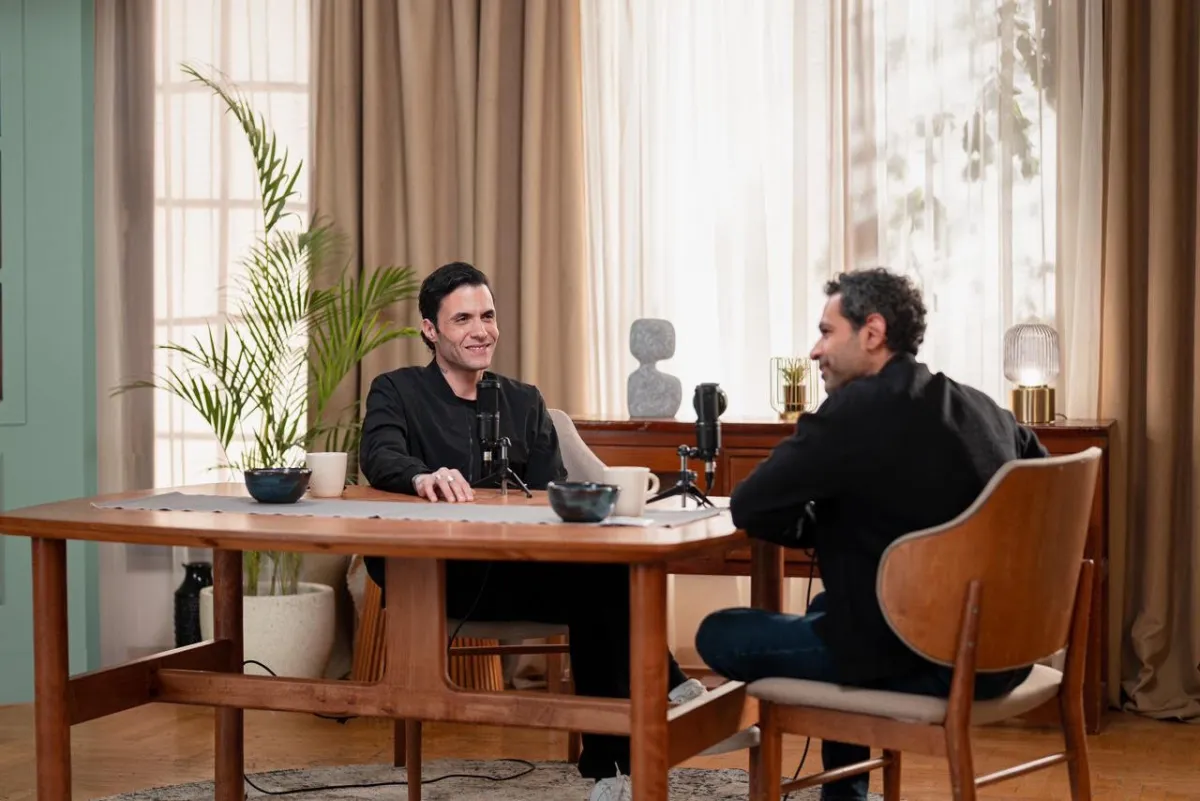 صدقي صخر وأمير عيد- الصورة من المركز الإعلامي للبودكاست