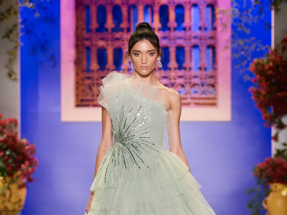 فستان تول من باميلا رولاند Pamella Roland - الصورة من Launchmetrics/Spotlight ©