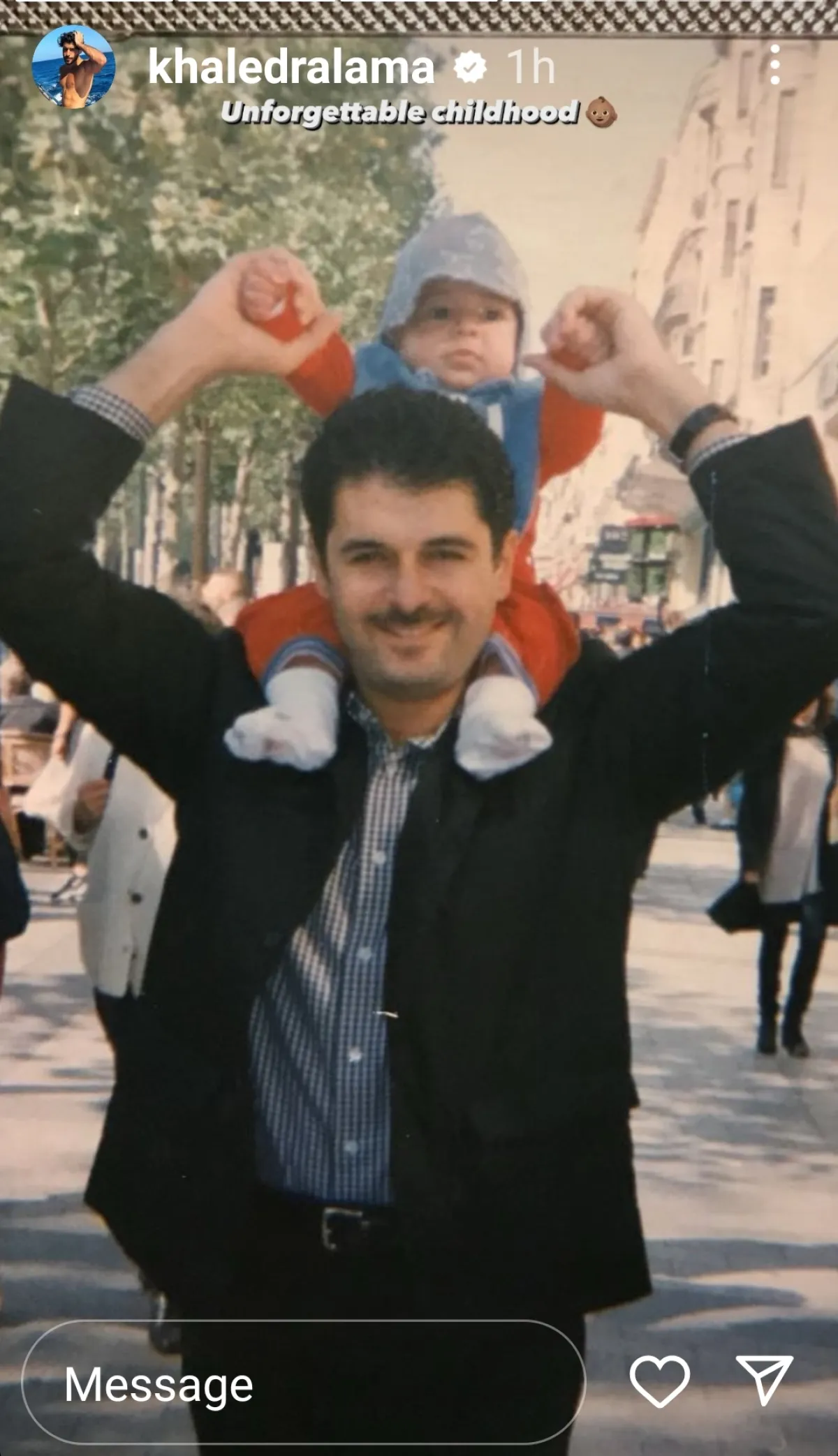 راغب علامة وابنه خالد- الصورة من ستوري حساب خالد على إنستغرام