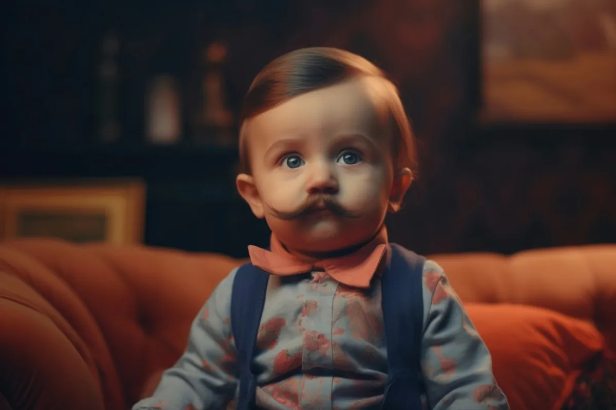 صورة لطفل حديث الولادة..يرتدي شنباً