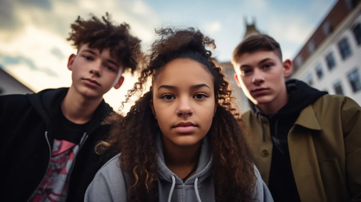 صورة لثلاث مراهقين