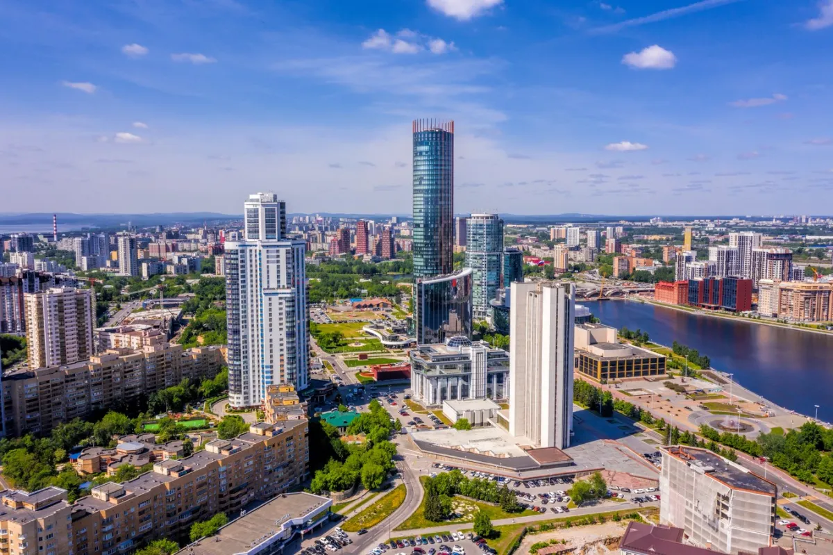 لقطة لوسط مدينة يكاترينبورغ في روسيا