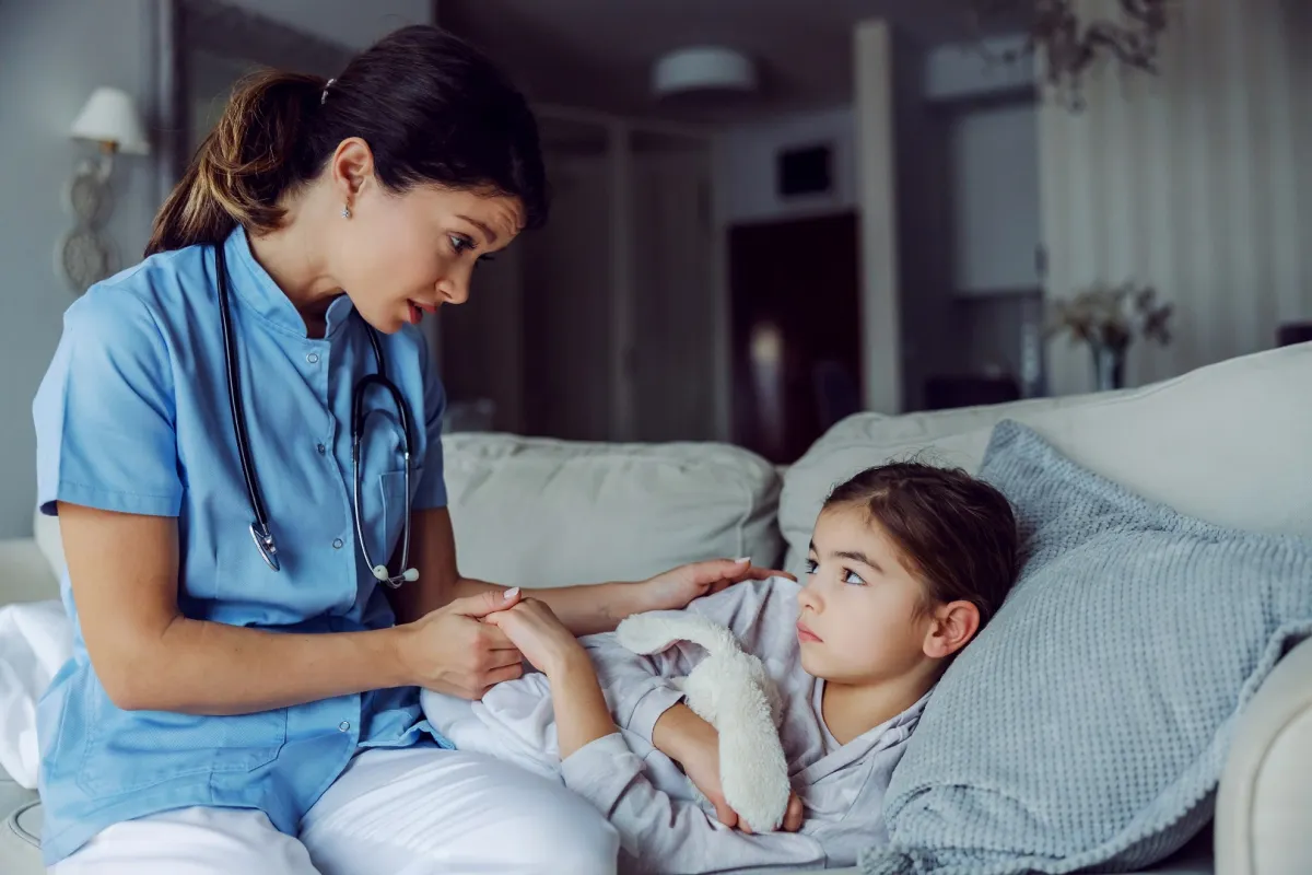 صورة لطفلة مريضة