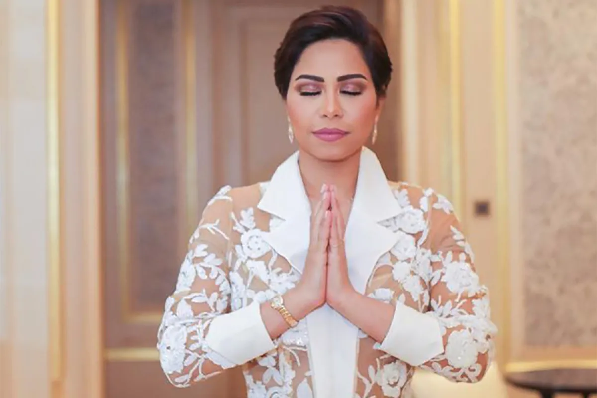 شيرين عبدالوهاب تعلمت هذه الحركة من محمد صلاح- الصورة من حسابها على منصة إكس