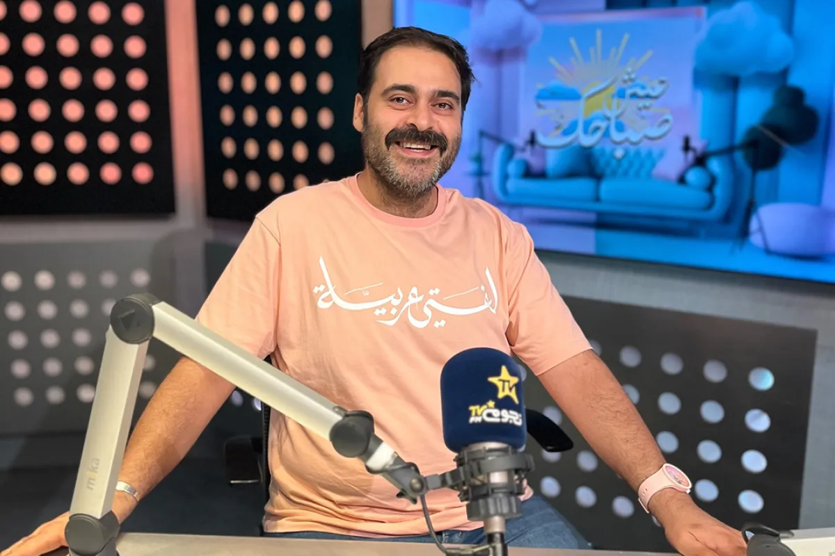 احمد الرافعي في برنامج عيش صباحك - الصورة من المكتب الاعلامي لإذاعة نجوم اف ام