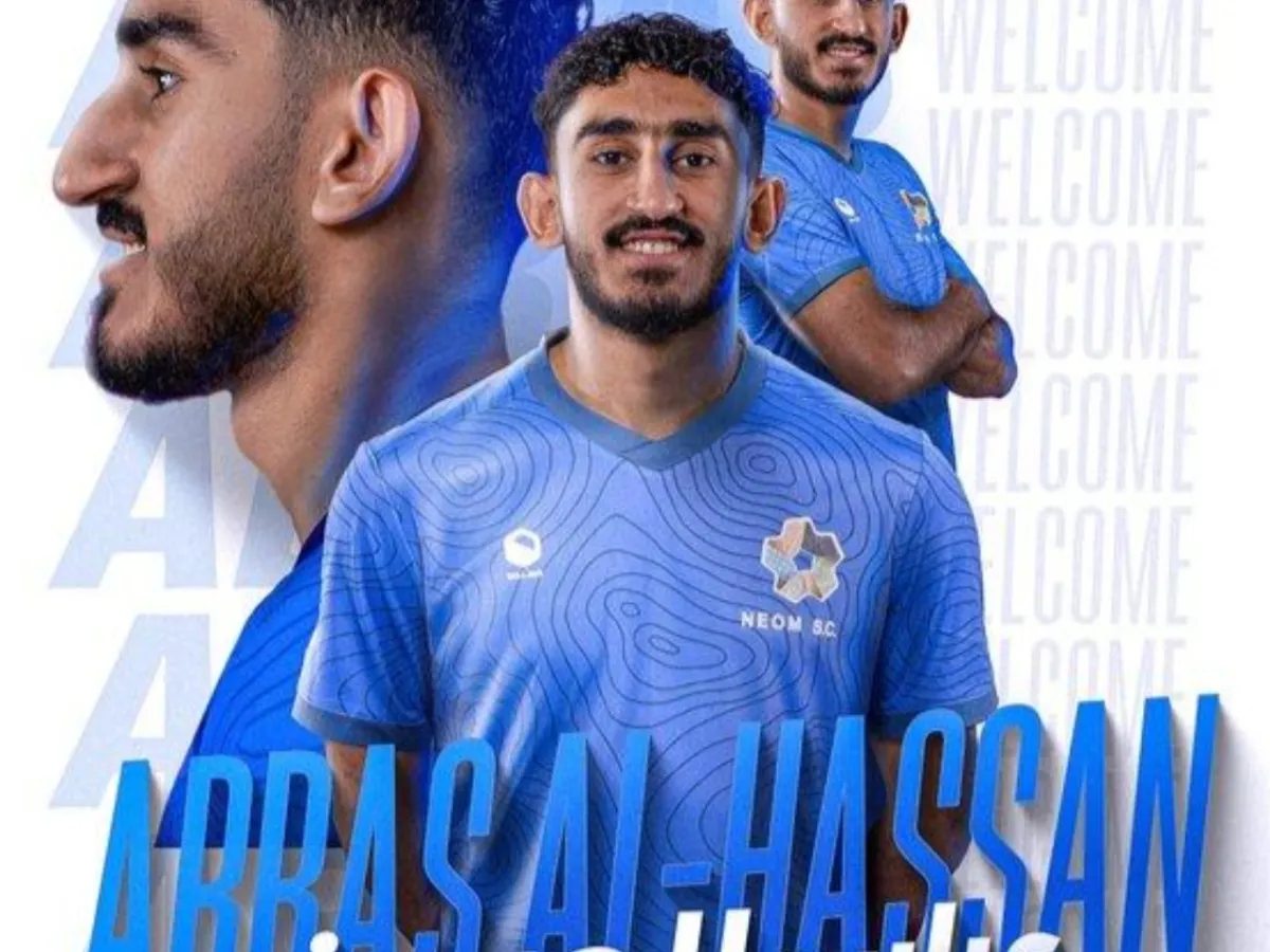 نادي نيوم يعلن التعاقد مع لاعب الفتح عباس الحسن لمدة 5 سنوات - الصورة من حساب نادي نيوم الرياضي على إكس