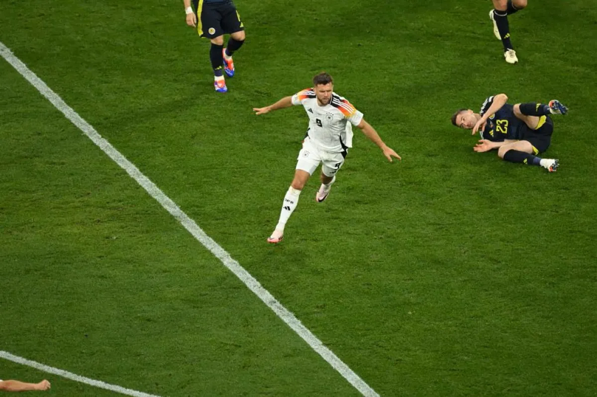 الاحتفال باهداف ألمانيا في شباك اسكتلندا في مباراة اليوم في يورو 2024 - الصورة من موقع uefa