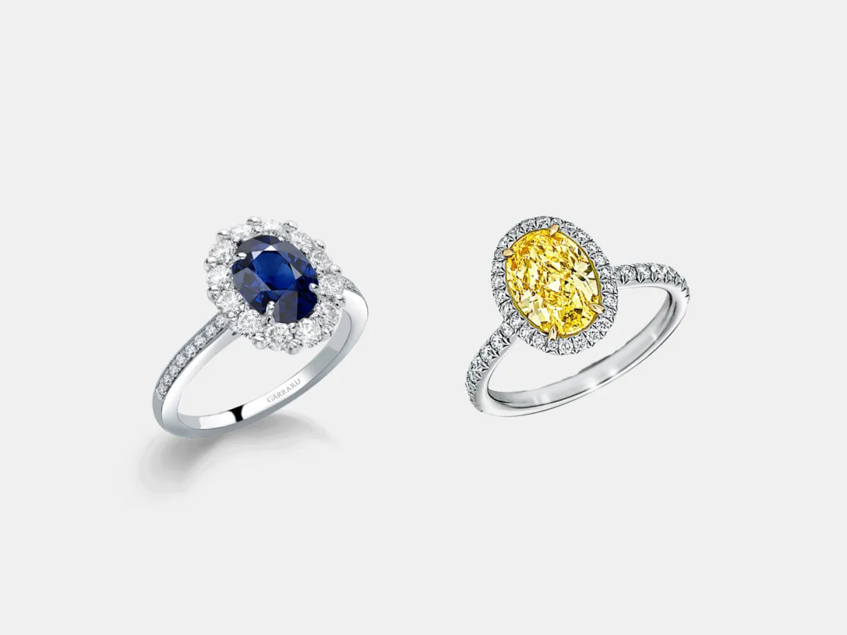 خواتم خطوبة بتصميم بيضاوي