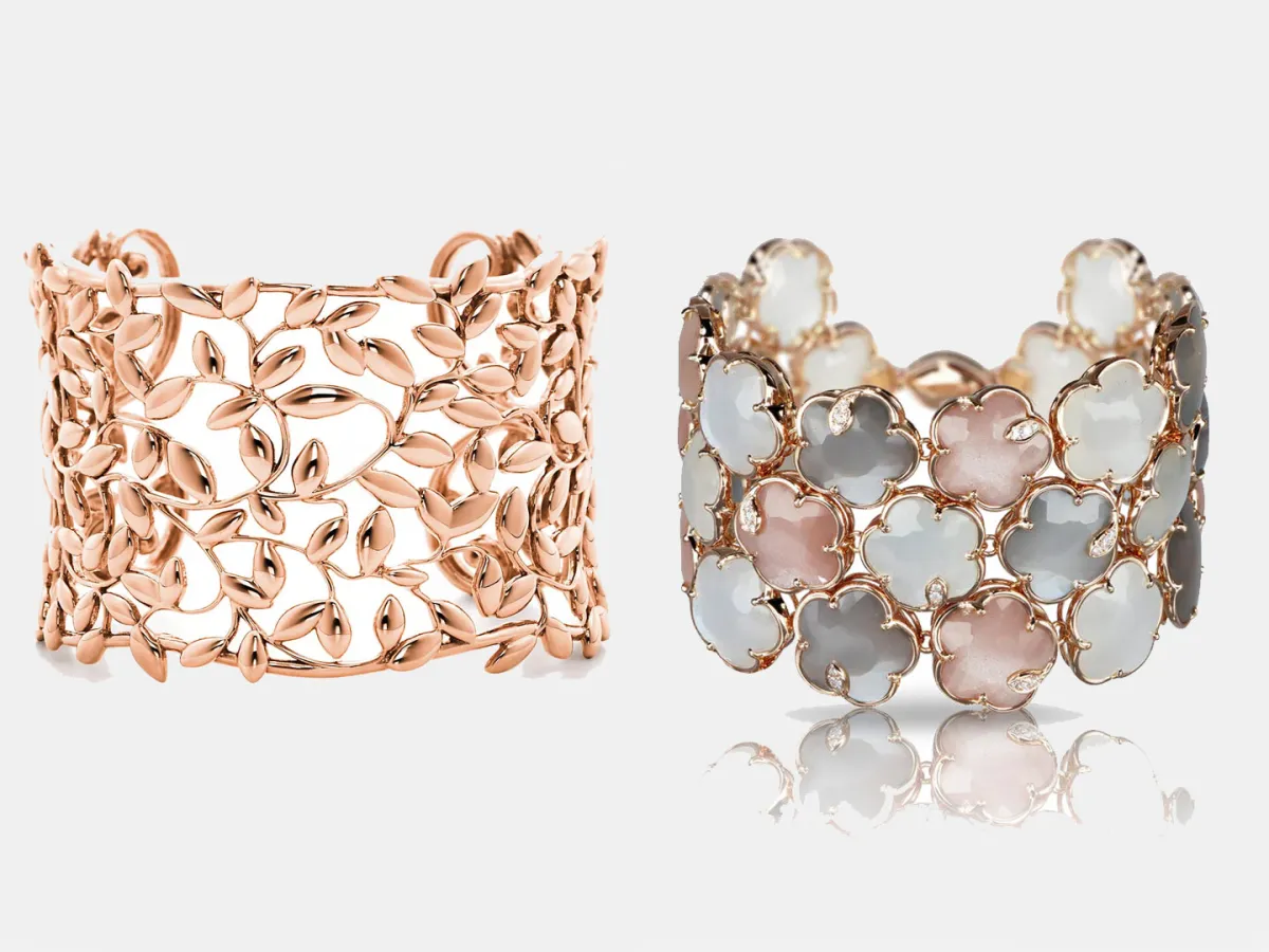 سوار Petit Joli Bouquet Lunaire من باسكال بروني Pasquale Bruni  وسوار Olive Leaf من تيفاني آند كو Tiffany & Co