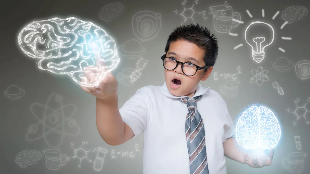 صورة تعبّر عن طفل بدماغ صحية