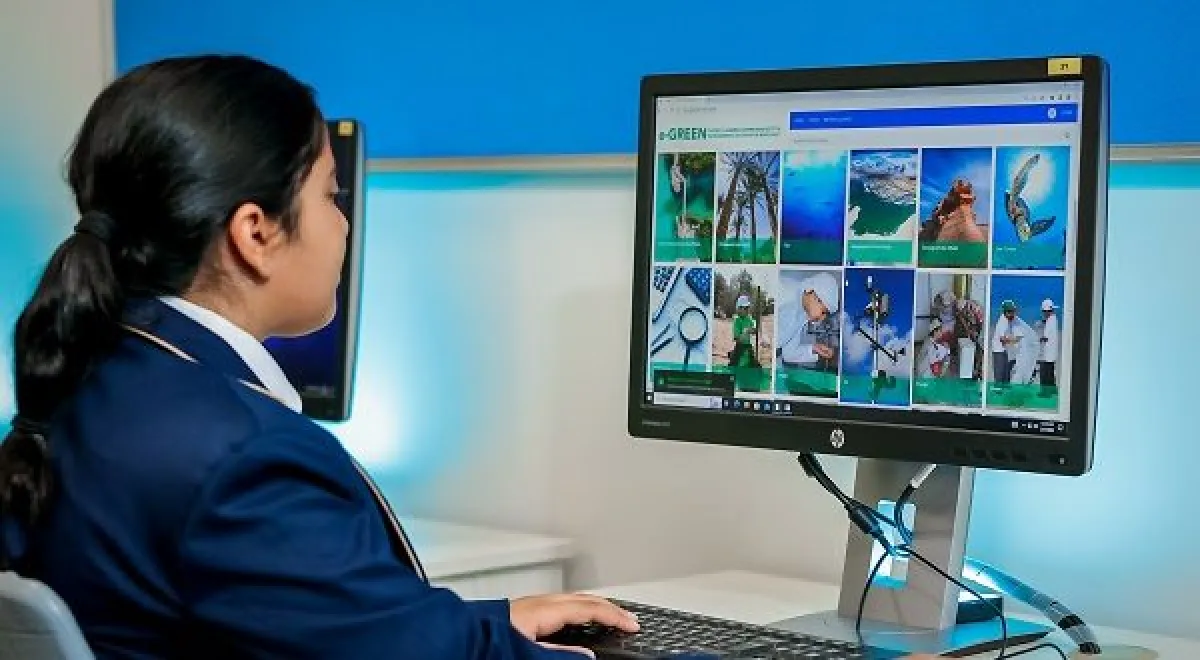 منصة "التعليم الإلكتروني الخضراء". الصورة من شبكة بيئة أبوظبي