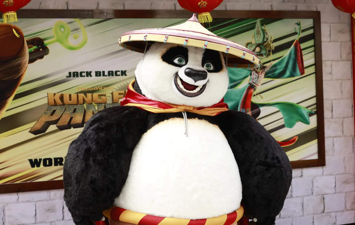 شخصية "Po" في عرض فيلم "Kung Fu Panda 4" (مصدر الصورة:  Michael Tran / AFP)