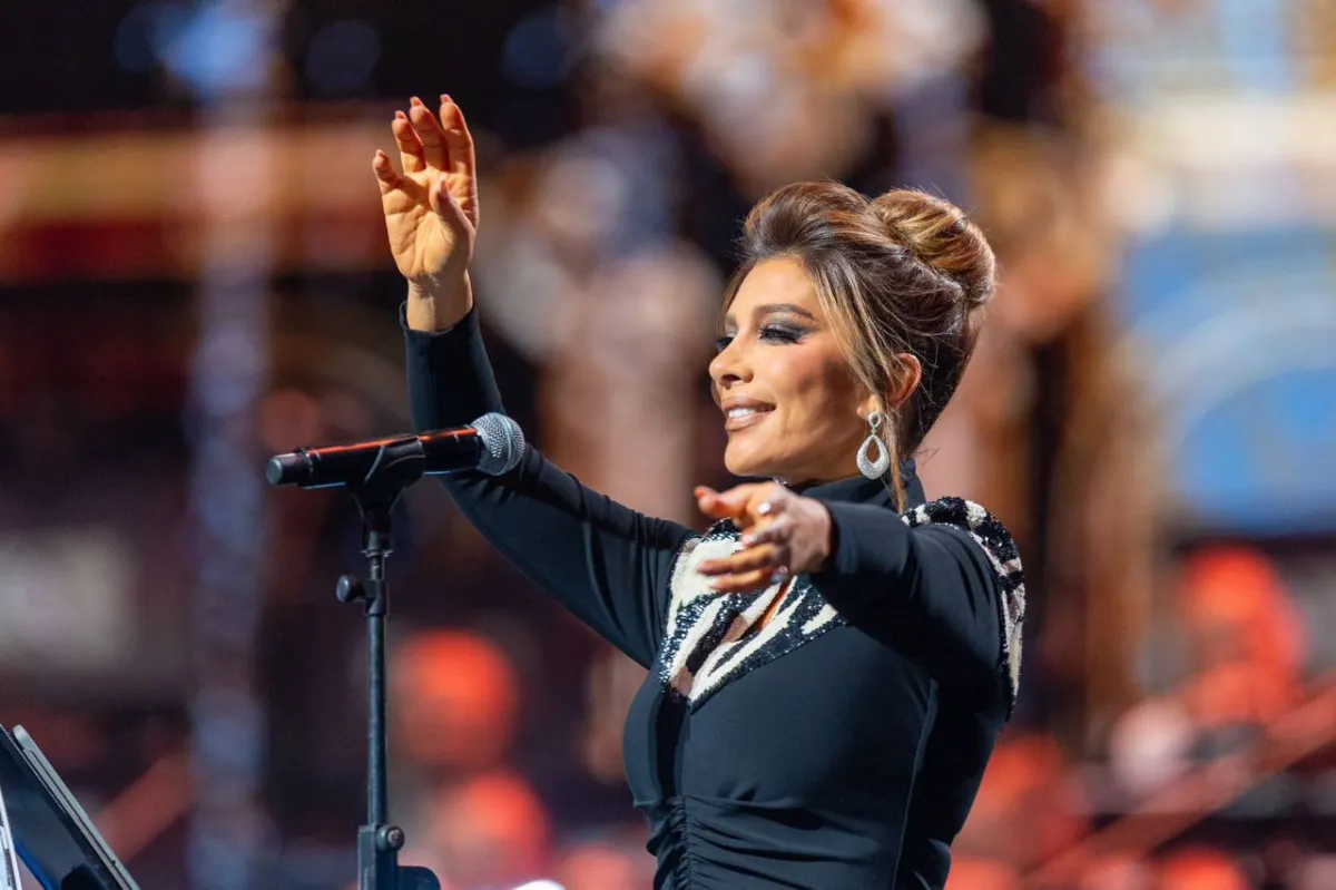 أصالة من حفل ليلة وردة - الصورة من الشركة المنظمة للحفل