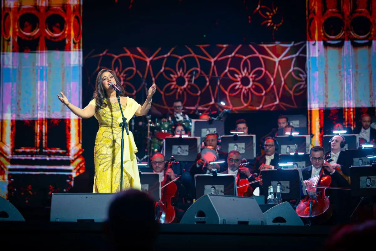 ريهام عبد الحكيم من حفل ليلة وردة - الصورة من الشركة المنظمة للحفل