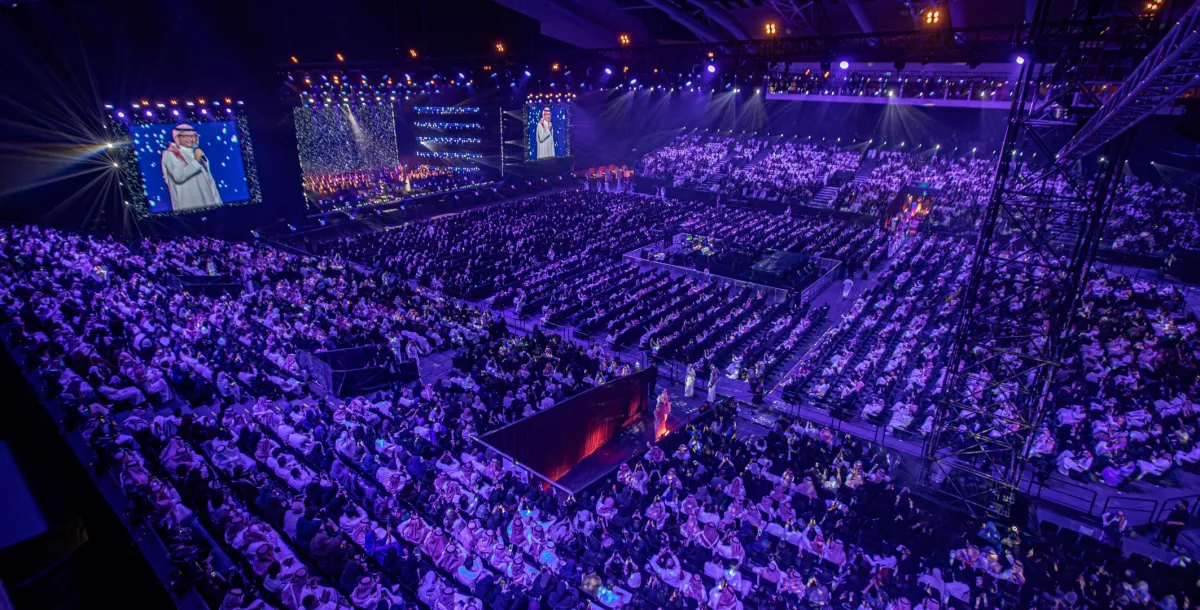 جمهور حفل  عبدالمجيد عبدالله الصورة من المركز الاعلامي لمجموعة روتانا للموسيقى