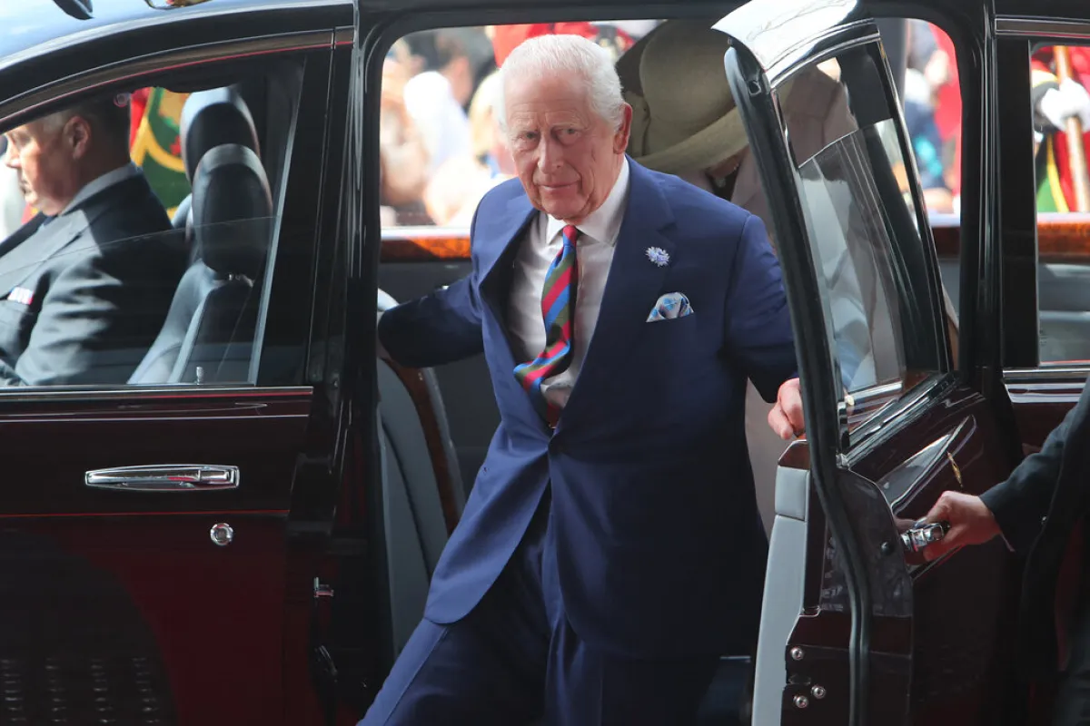 الملك تشارلز الثالث King Charles III  في كارديف (مصدر الصورة:  Geoff Caddick / AFP)