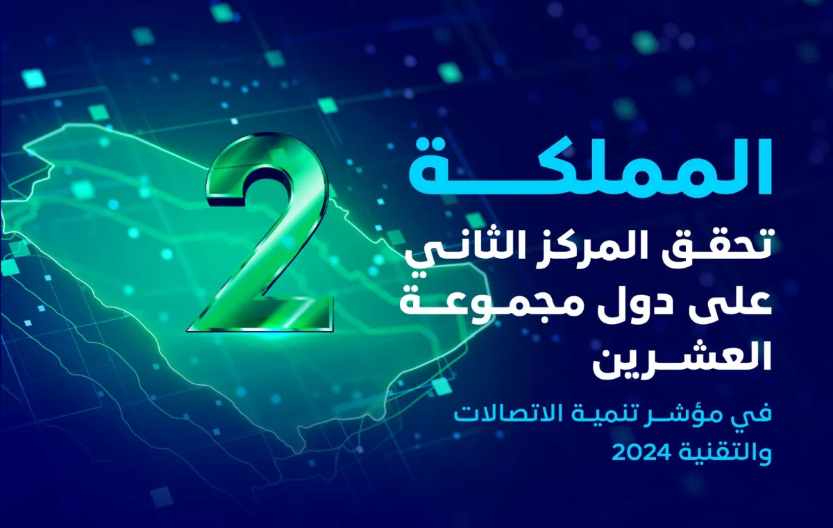 السعودية تحقق المركز الثاني على دول مجموعة العشرين في مؤشر تنمية الاتصالات والتقنية 2024 الصادر عن IDI