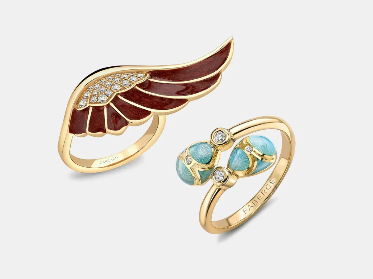 خواتم بطلاء الميناء