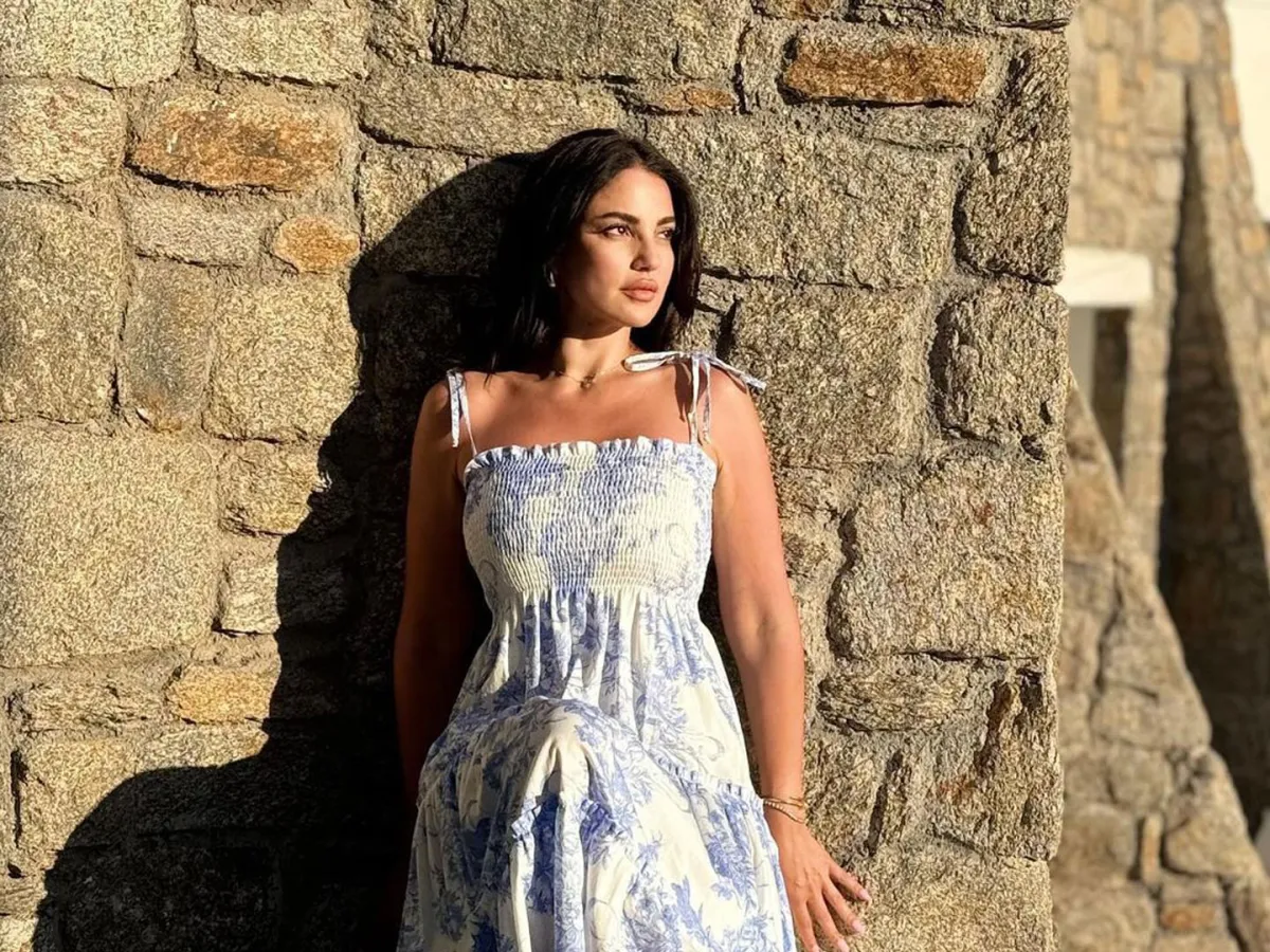 درة بفستان حمالات - الصورة من حسابها على انستغرام