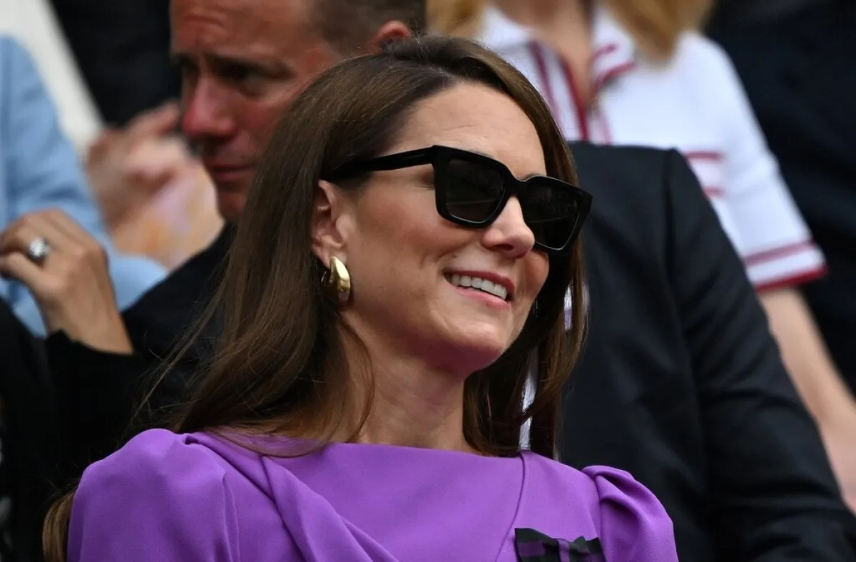 كيت ميدلتون Britain's Catherine, Princess of Wales في ويمبلدون (مصدر الصورة: ANDREJ ISAKOVIC / AFP) 