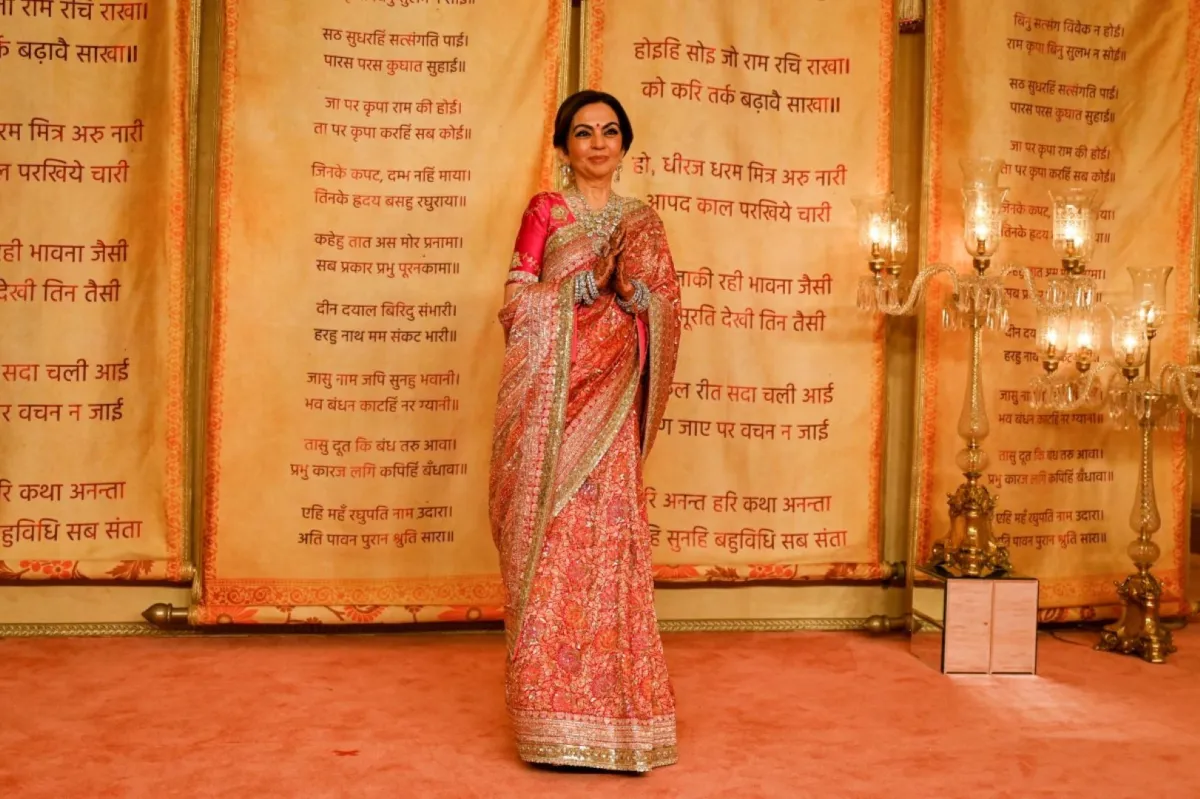 نيتا أمباني في مومباي (Nita Ambani in Mumbai). مصدر الصورة: Punit PARANJPE / AFP