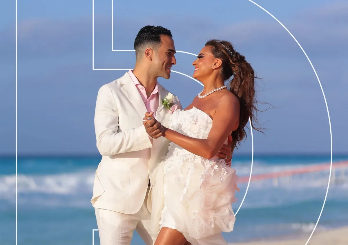 زفاف بشرى وخالد حميدة - الصورة من المكتب الإعلامي لبشرى