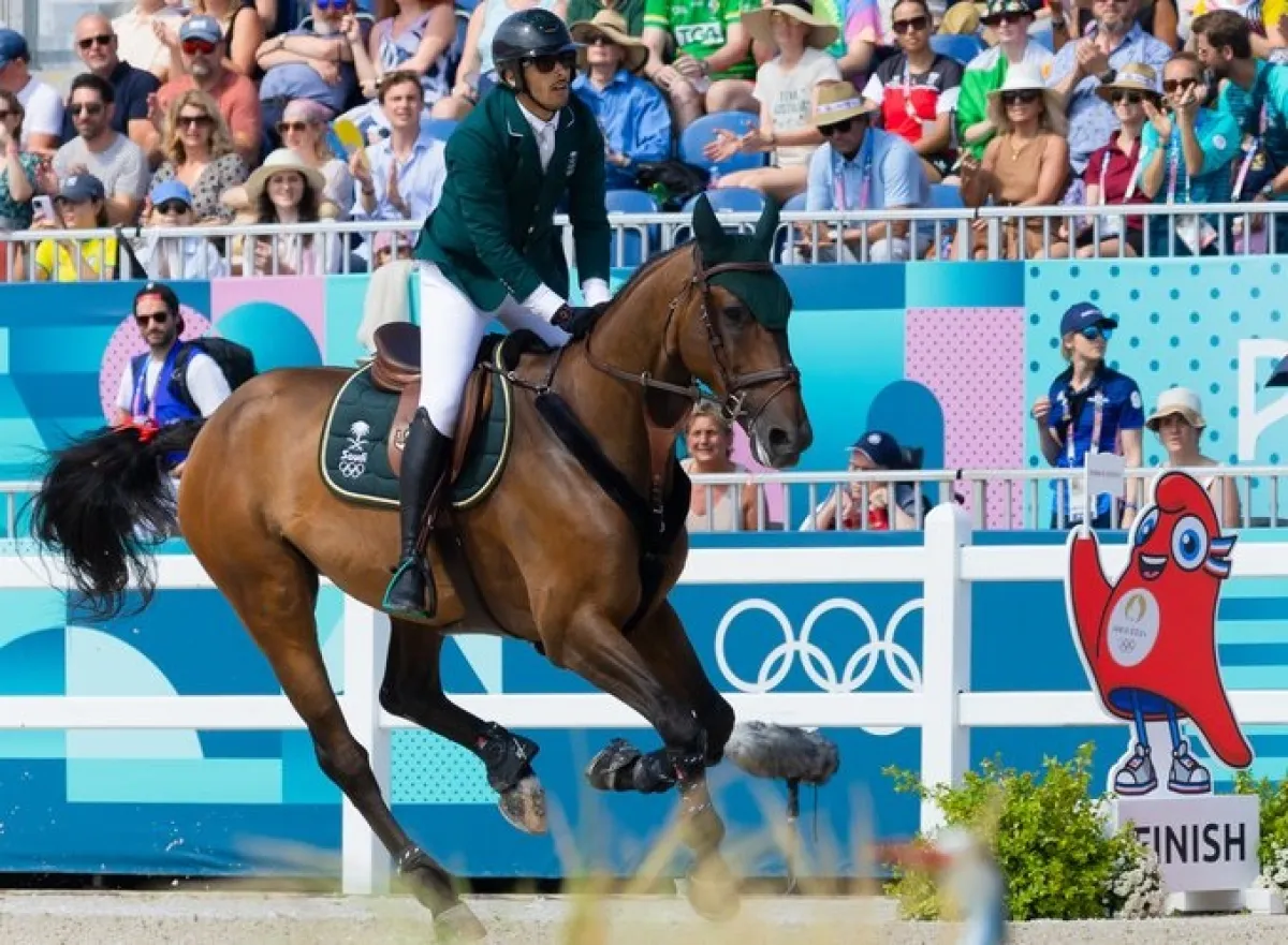 السعودي عبد الرحمن الراجحي يتأهل لنهائي فردي الفروسية ضمن أولمبياد باريس - الصورة من حساب الاتحاد السعودي للفروسية على إكس