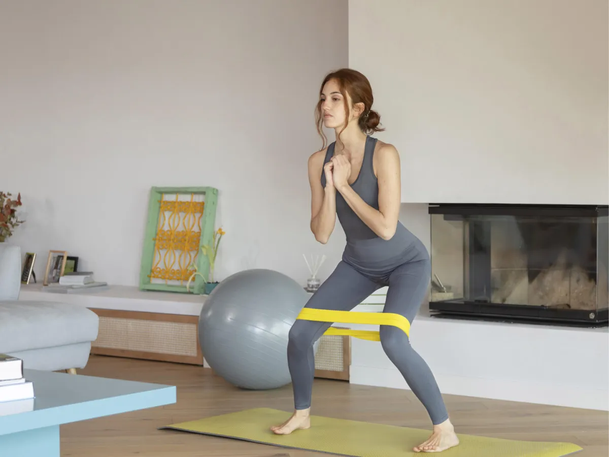 الحبل المطاطي أو الشريط المقاوم هو أحد الأدوات الرياضية حديثة الاستخدام Image by-freepik