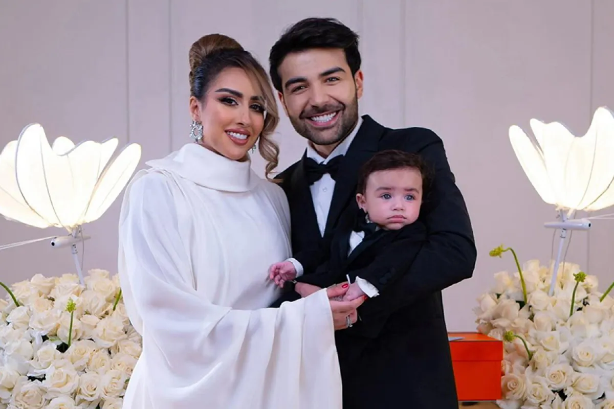 فرح الهادي وعقيل الرئيسي وطفلهما آدم - الصورة من حسابها على إنستغرام