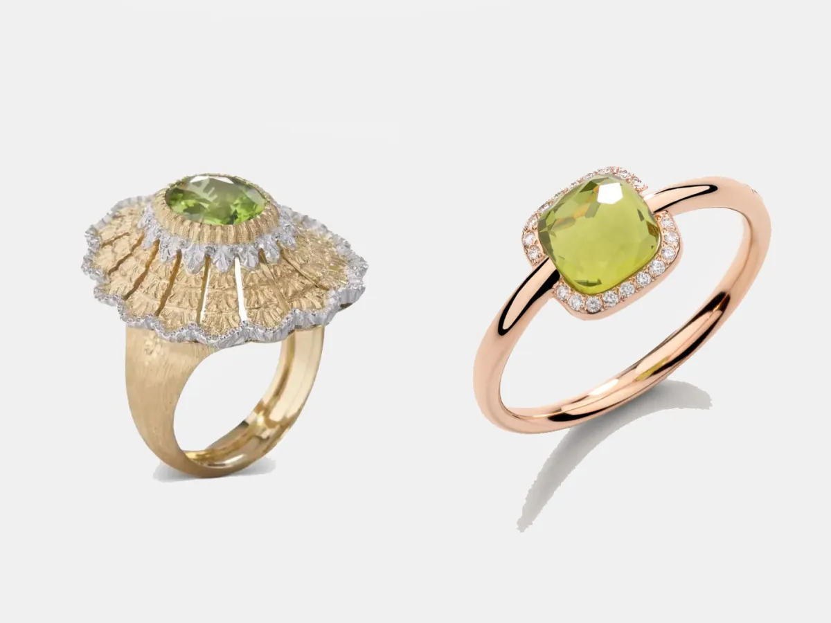 خاتم Isola من بوميلاتو Pomellato وخاتم Macri من بوتشيلاتي Buccellati