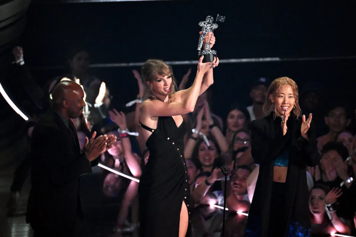 تايلور سويفت Taylor Swift في حفل MTV عام 2023 (مصدر الصورة:  Timothy A. CLARY / AFP)