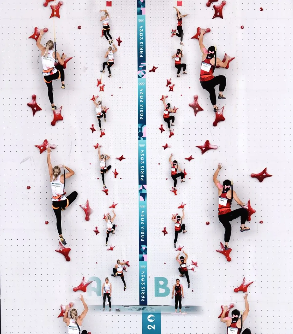 حدث في أولمبياد باريس 2024.. تسلُّق جدار طوله 15 متراً في أقل من 5 ثوان