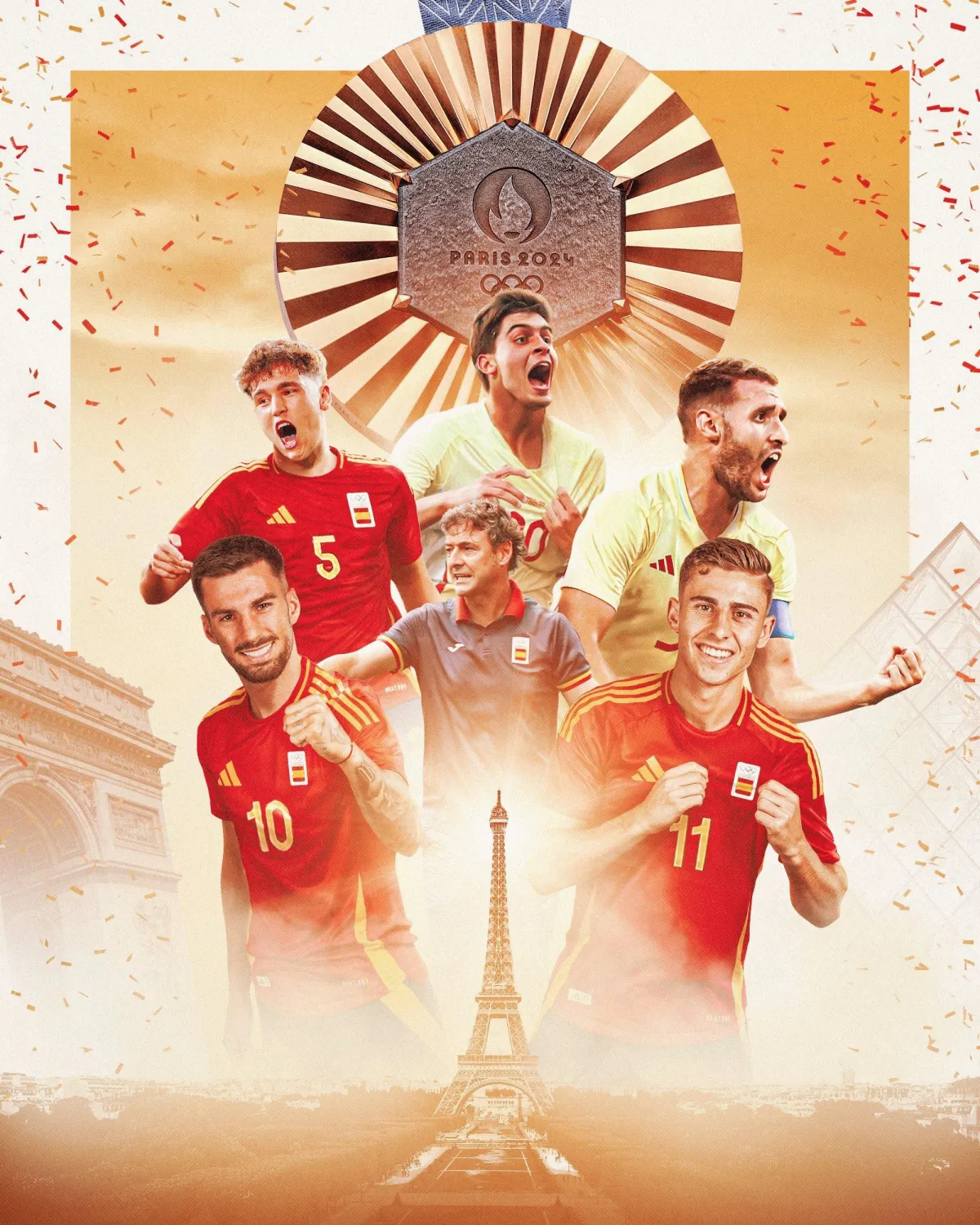 فوز منتخب أسبانيا بأولمبياد باريس على نظيره الفرنسي - مصدر الصورة حساب الفيفا بمنصة إكس