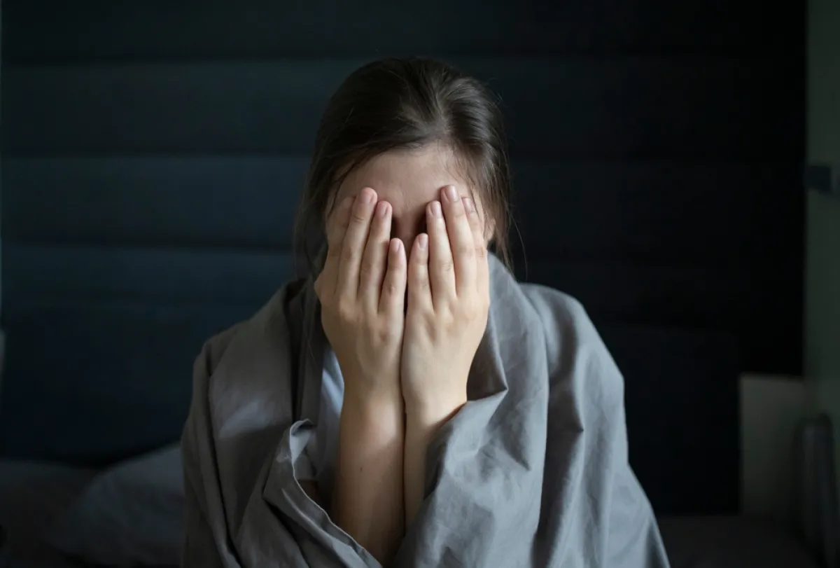 امرأة مصابة بالاكتئاب الذهاني