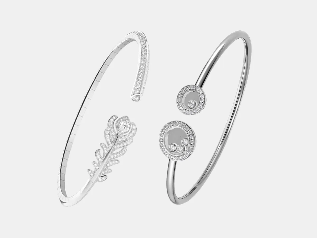 أساور ذهب أبيض