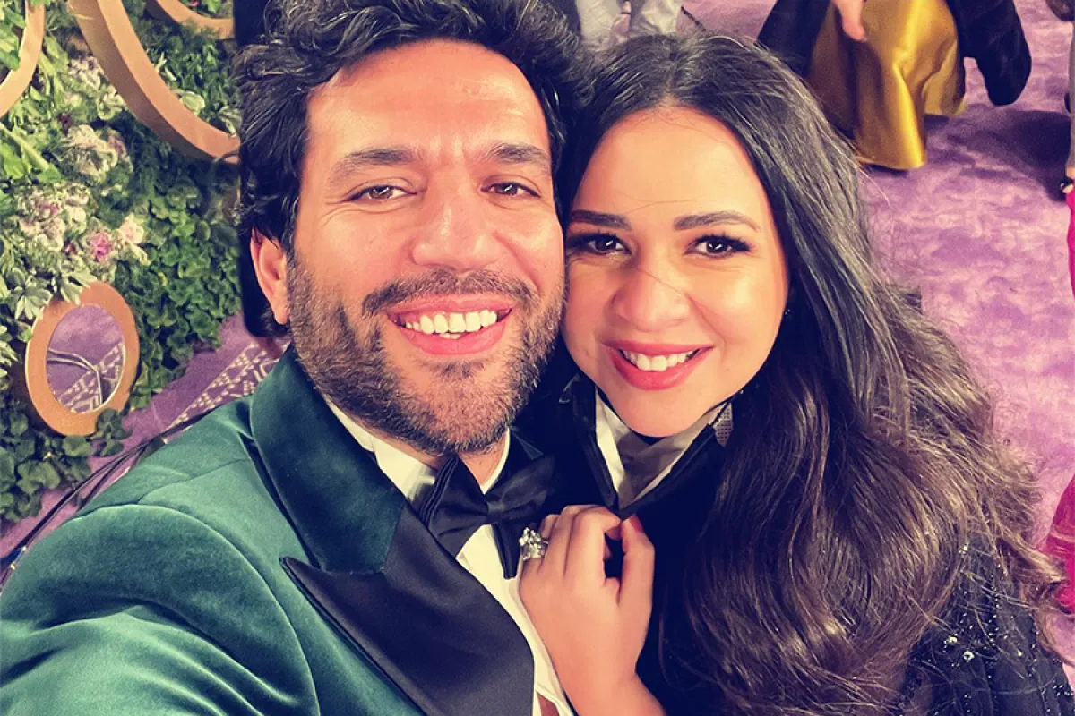 إيمي سمير غانم وزوجها حسن الرداد - الصورة من حسابه الخاص على إنستغرام