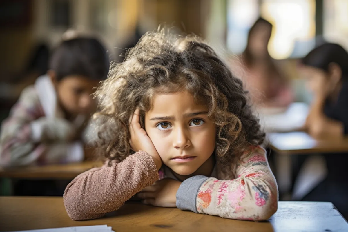 صورة لطفلة تشعر بالضيق